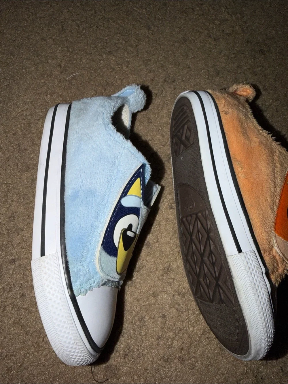 Bluey Converse All Star Kids' Blue & Orange Character Slip-On Shoes